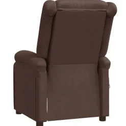 vidaXL Sillón de masaje cuero sintético marrón Marrón Clearance