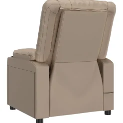 vidaXL Sillas-Sillón de masaje de cuero sintético color