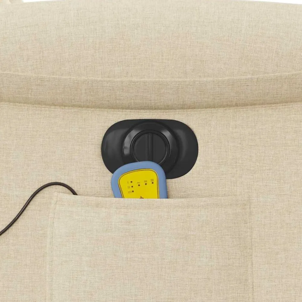 vidaXL Sillas-Sillón de masaje eléctrico reclinable elevable tela