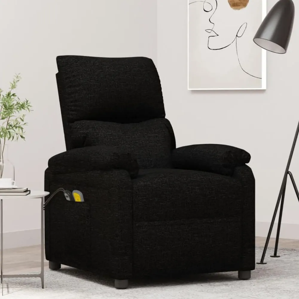 vidaXL Sillas-Sillón de masaje eléctrico tela