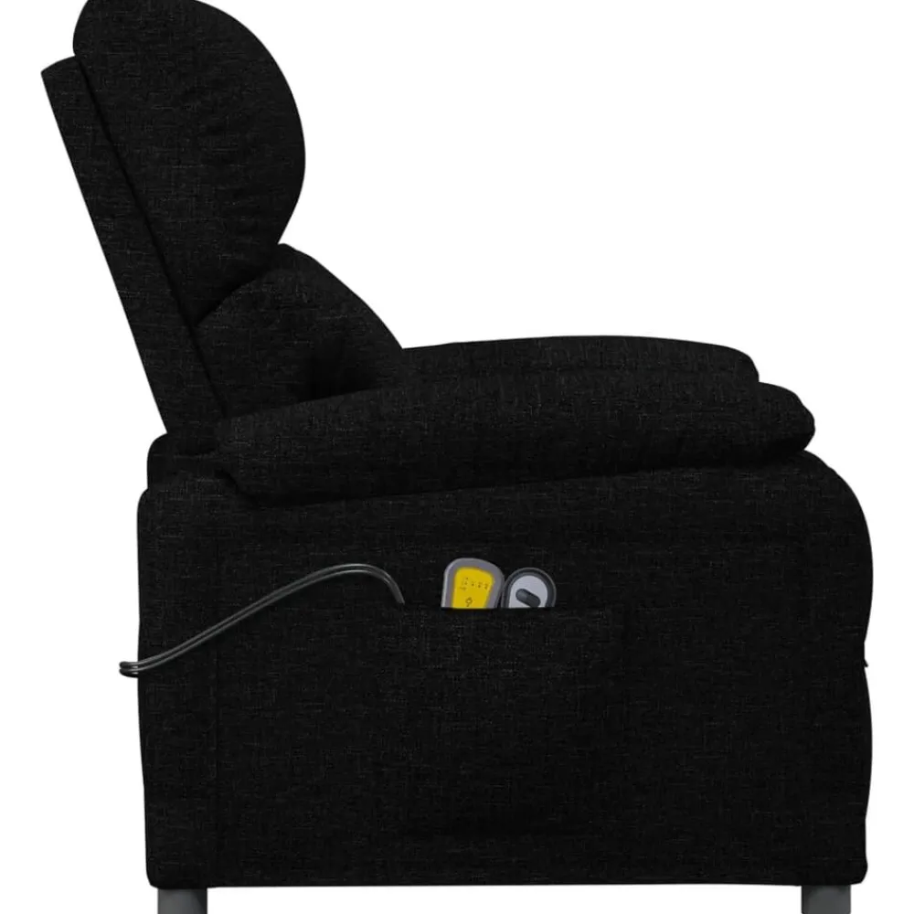 vidaXL Sillas-Sillón de masaje eléctrico tela