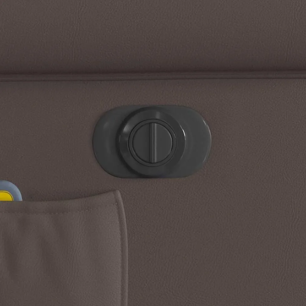 vidaXL Sillas-Sillón de masaje elevable eléctrico marrón brillante