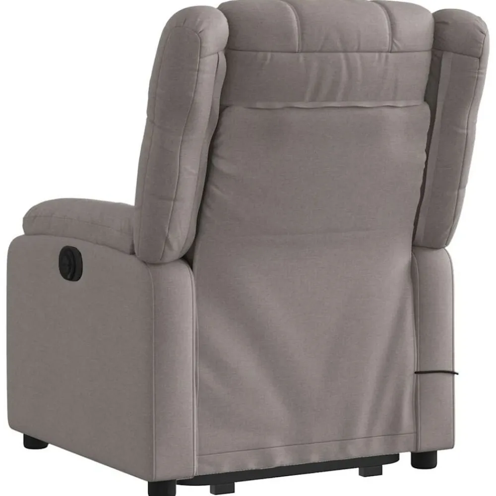 vidaXL Sillón de masaje eléctrico reclinable elevable tela Taupé Sale