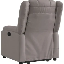 vidaXL Sillón de masaje eléctrico reclinable elevable tela Taupé Sale