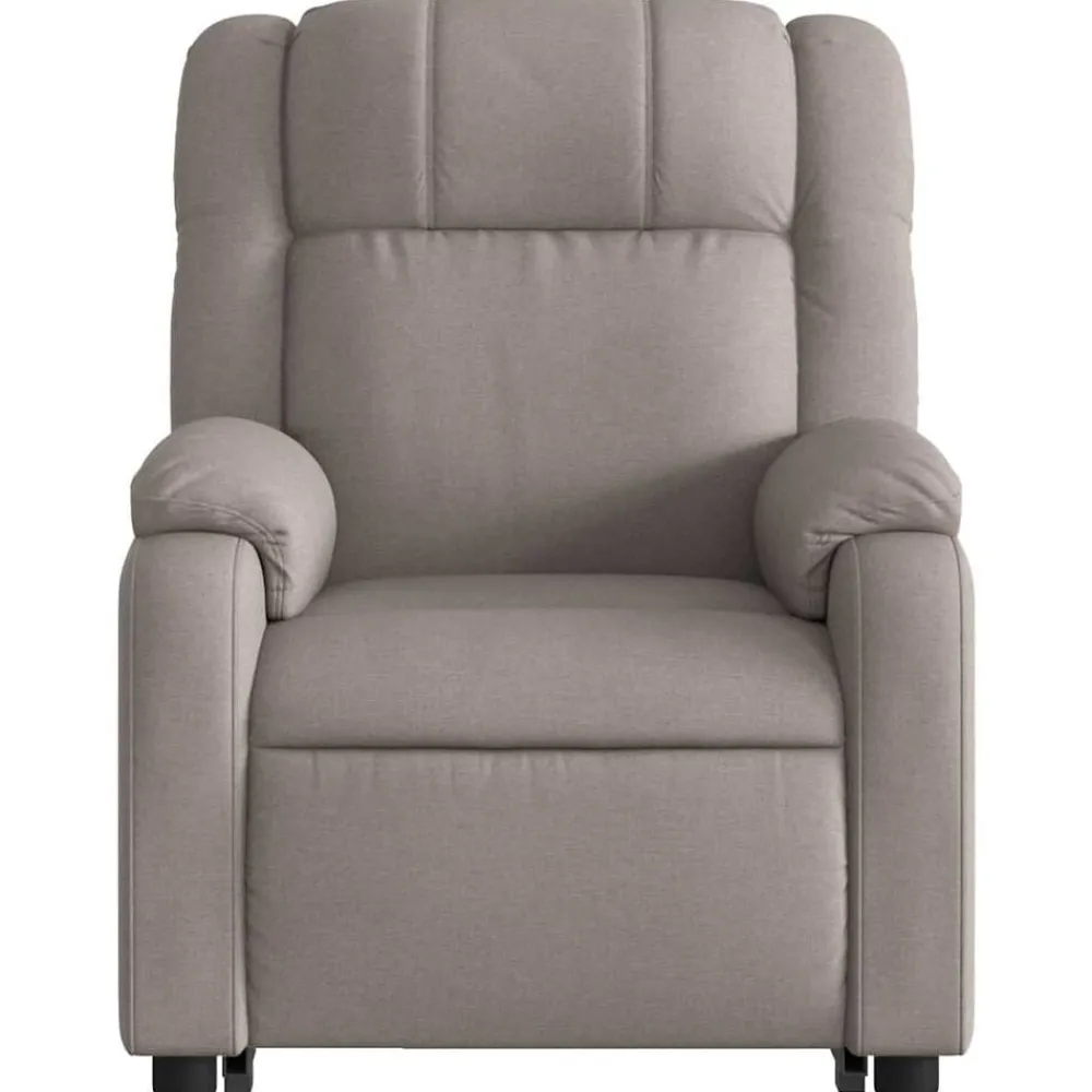 vidaXL Sillón de masaje eléctrico reclinable elevable tela Taupé Sale