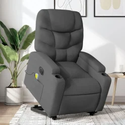 vidaXL Sillas-Sillón de masaje eléctrico reclinable elevable tela