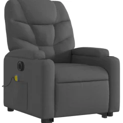 vidaXL Sillas-Sillón de masaje eléctrico reclinable elevable tela