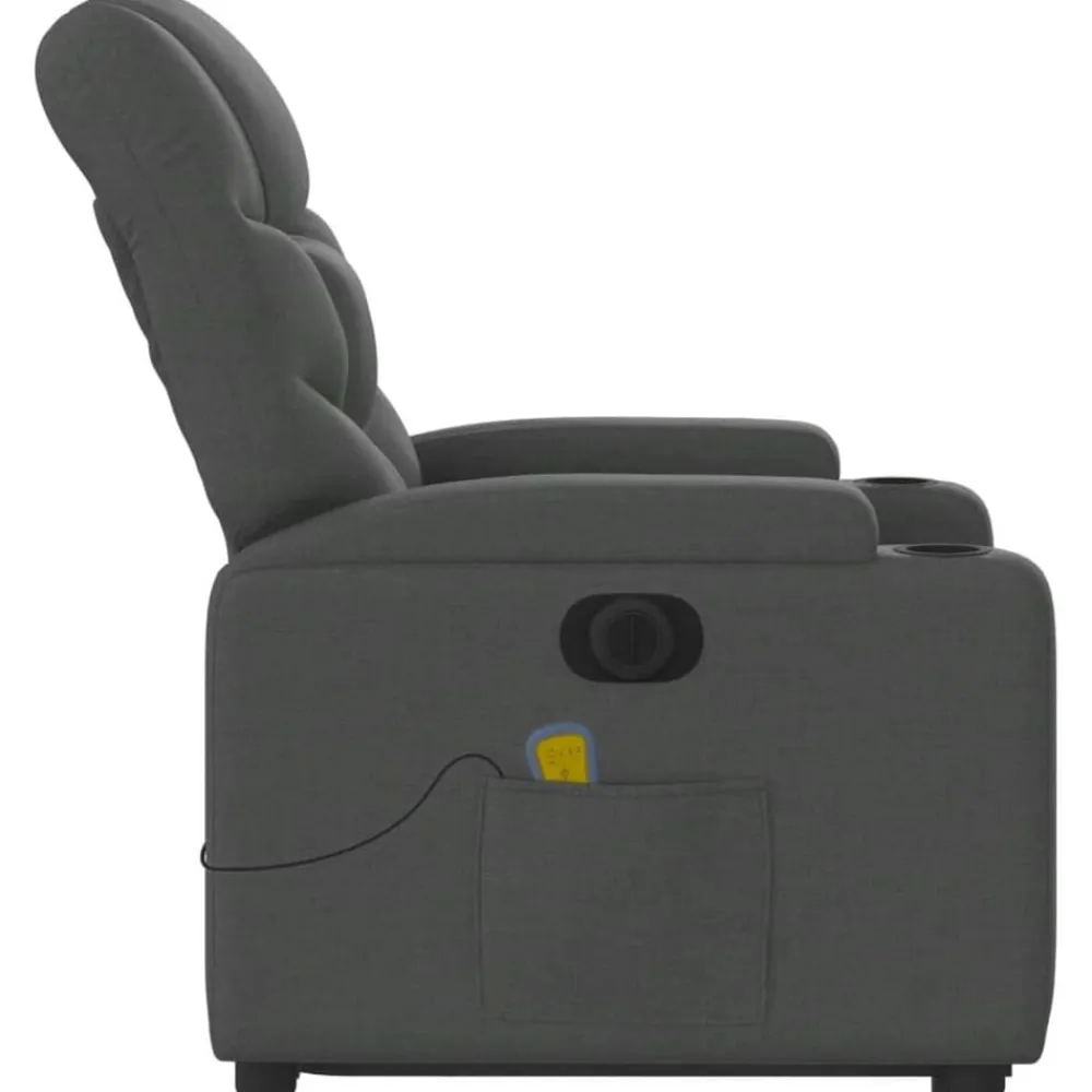 vidaXL Sillas-Sillón de masaje eléctrico reclinable elevable tela