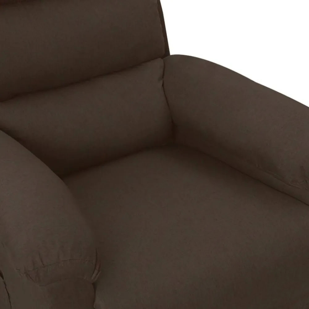 vidaXL Sillón de masaje eléctrico tela marrón oscuro Marrón oscuro Sale