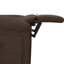vidaXL Sillón de masaje eléctrico tela marrón oscuro Marrón oscuro Sale
