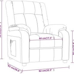 vidaXL Sillón de masaje eléctrico tela Gris oscuro Best