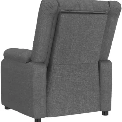 vidaXL Sillón de masaje eléctrico tela Gris oscuro Best
