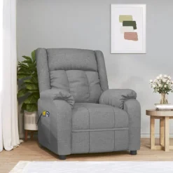 vidaXL Sillas-Sillón de masaje eléctrico tela