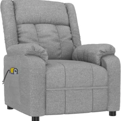 vidaXL Sillas-Sillón de masaje eléctrico tela