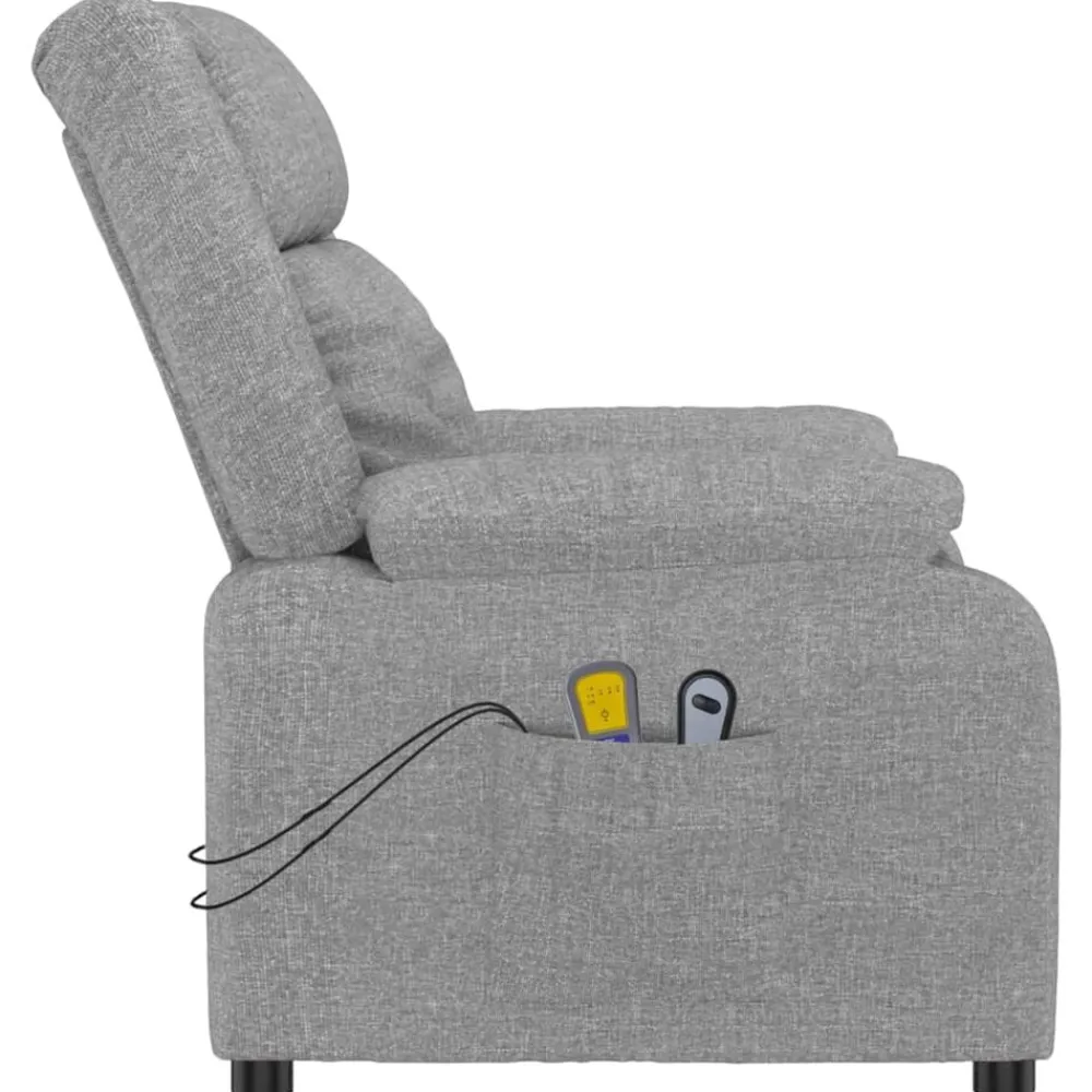 vidaXL Sillas-Sillón de masaje eléctrico tela