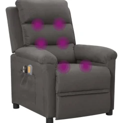 vidaXL Sillas-Sillón de masaje eléctrico tela
