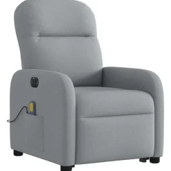 vidaXL Sillas-Sillón de masaje eléctrico reclinable elevable tela