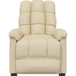 vidaXL Sillón de masaje elevable tela color Crema New