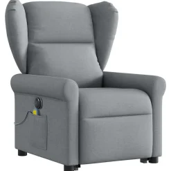 vidaXL Sillas-Sillón de masaje eléctrico reclinable elevable tela
