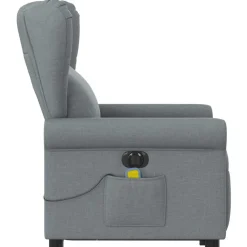 vidaXL Sillas-Sillón de masaje eléctrico reclinable elevable tela