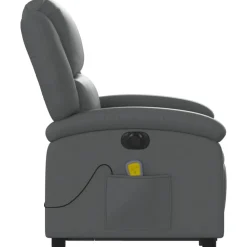 vidaXL Sillas-Sillón de masaje elevable eléctrico cuero sintético