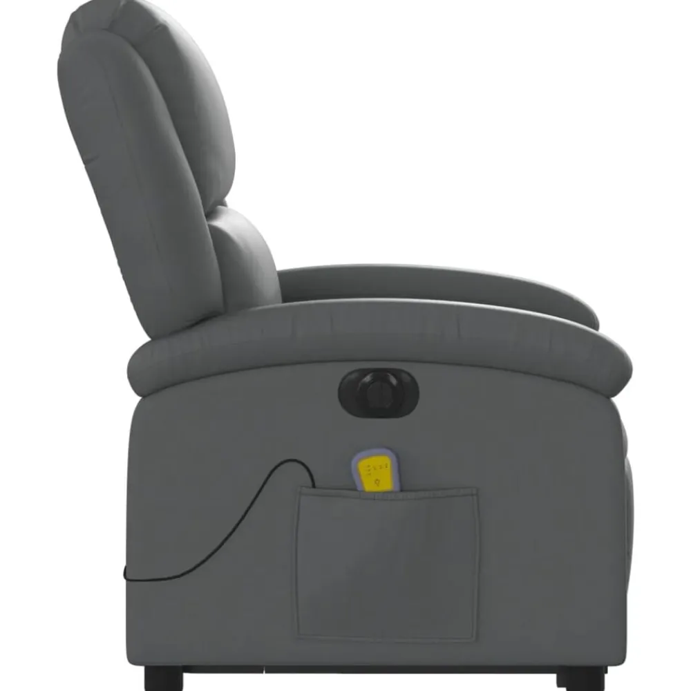 vidaXL Sillas-Sillón de masaje elevable eléctrico cuero sintético