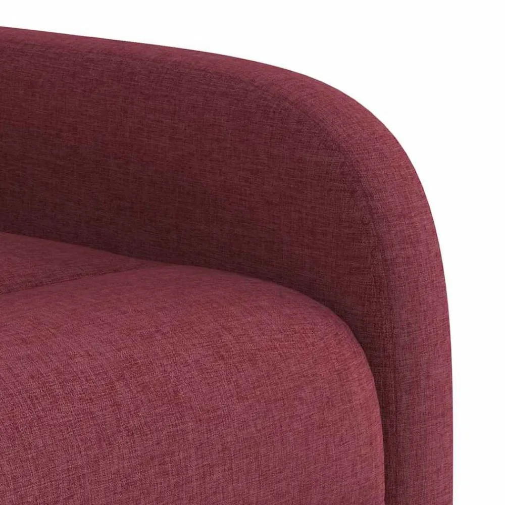 vidaXL Sillón de masaje eléctrico reclinable elevable tela rojo tinto Rojo vino tinto Discount