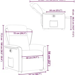 vidaXL Sillón de masaje eléctrico reclinable elevable tela Gris oscuro Online