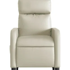 vidaXL Sillón de masaje elevable eléctrico cuero sintético Crema Sale