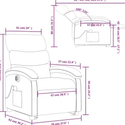 vidaXL Sillas-Sillón de masaje elevable eléctrico cuero sintético