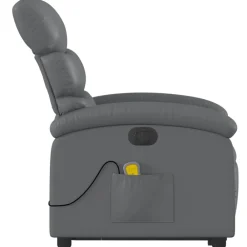 vidaXL Sillas-Sillón de masaje elevable eléctrico cuero sintético