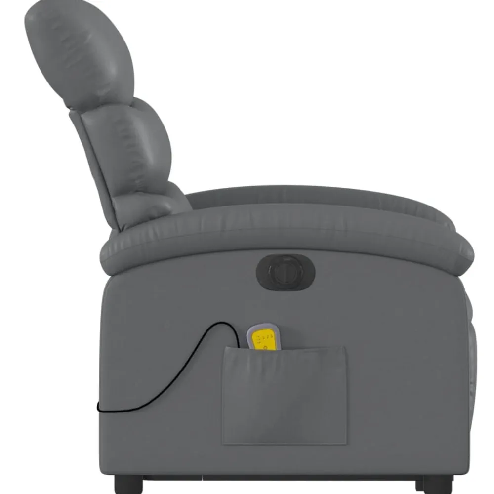 vidaXL Sillas-Sillón de masaje elevable eléctrico cuero sintético