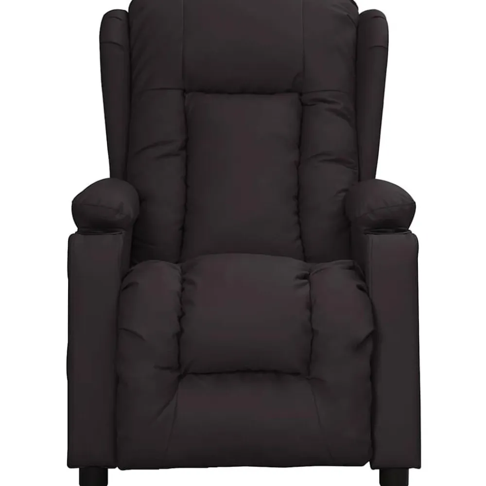 vidaXL Sillón de masaje eléctrico cuero sintético Negro Best