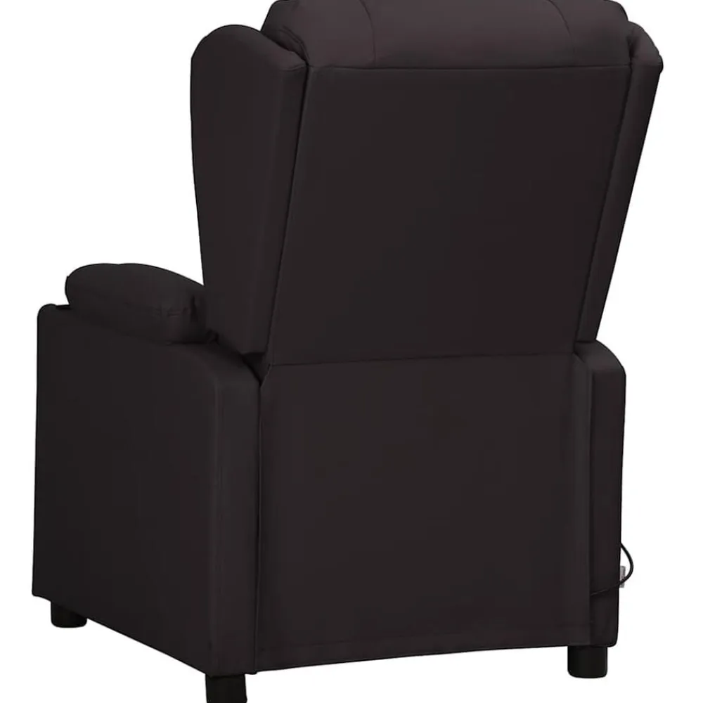 vidaXL Sillón de masaje eléctrico cuero sintético Negro Best