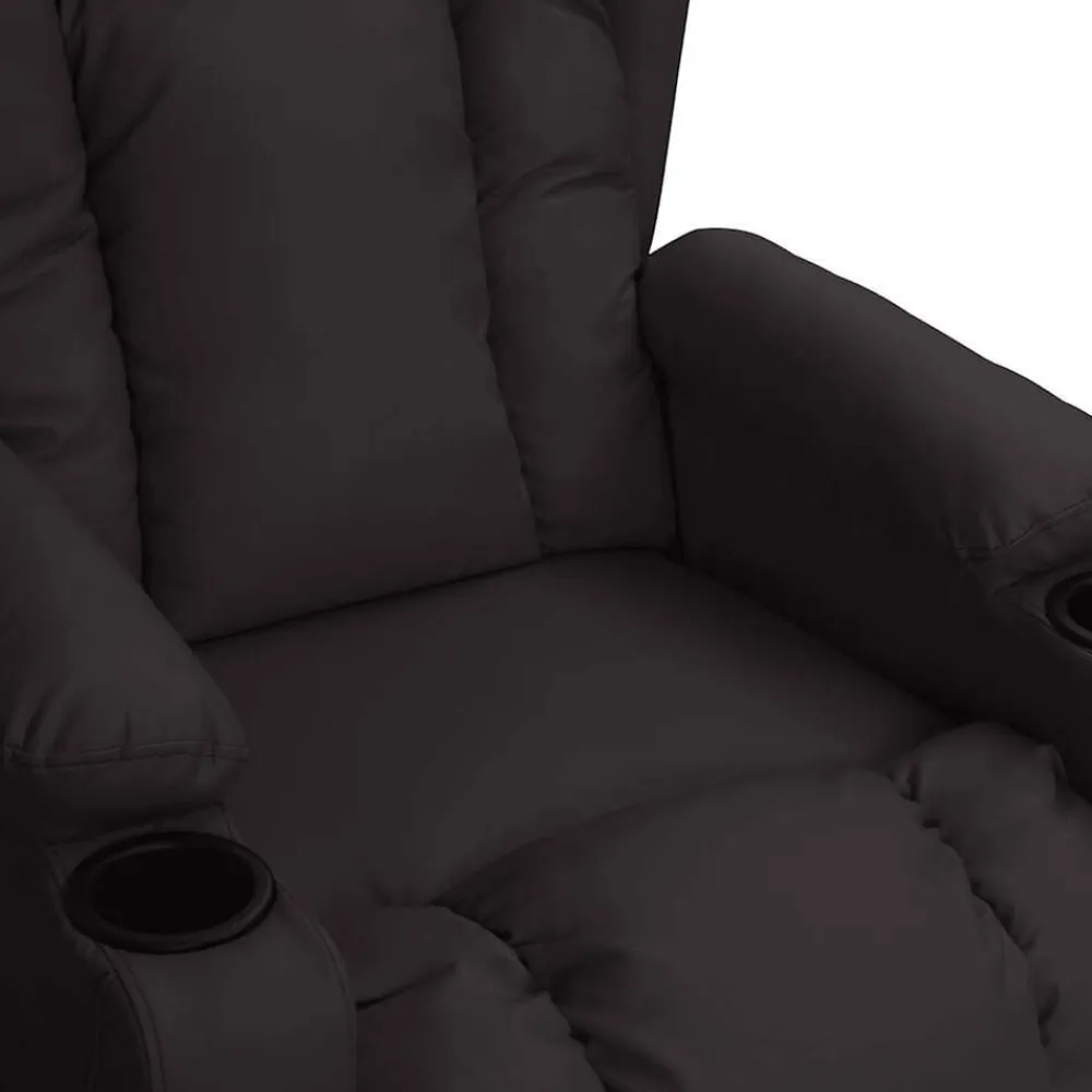 vidaXL Sillón de masaje eléctrico cuero sintético Negro Best