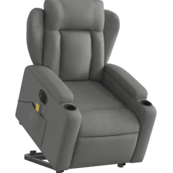vidaXL Sillas-Sillón de masaje eléctrico reclinable elevable tela