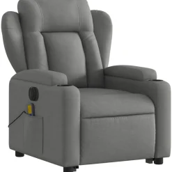 vidaXL Sillas-Sillón de masaje eléctrico reclinable elevable tela