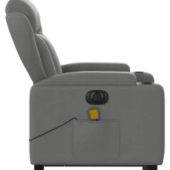 vidaXL Sillas-Sillón de masaje eléctrico reclinable elevable tela