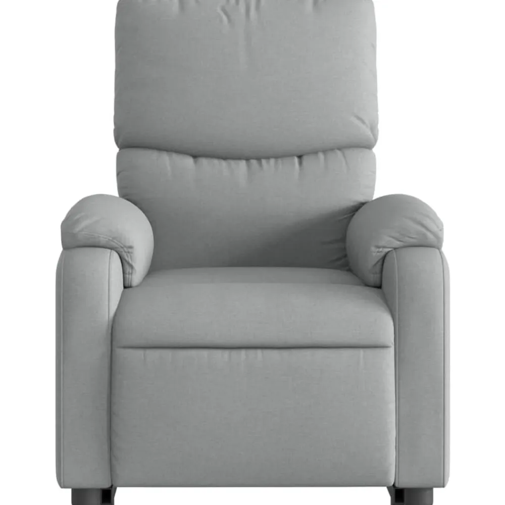 vidaXL Sillón de masaje eléctrico reclinable elevable tela Gris claro Best