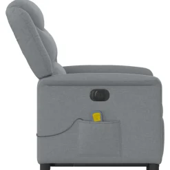 vidaXL Sillas-Sillón de masaje eléctrico reclinable elevable tela