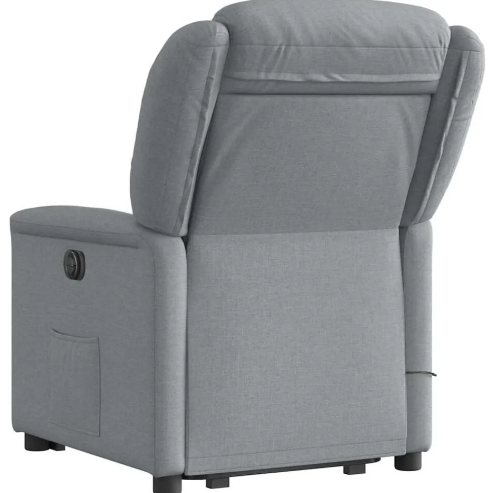 vidaXL Sillas-Sillón de masaje eléctrico reclinable elevable tela