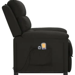 vidaXL Sillón de masaje elevable tela Negro Best