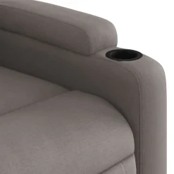 vidaXL Sillón de masaje eléctrico reclinable elevable tela Taupé New