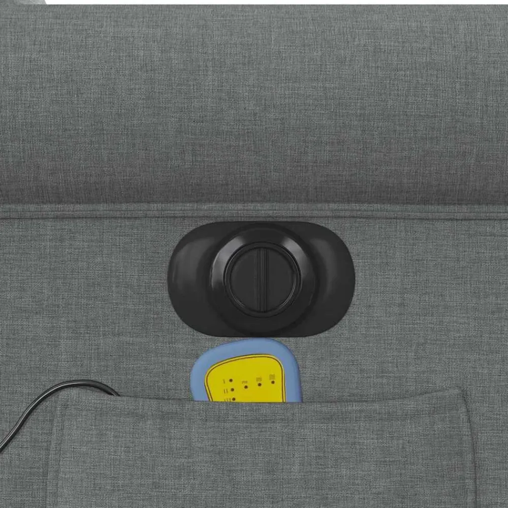 vidaXL Sillón de masaje eléctrico reclinable elevable tela Gris oscuro Sale
