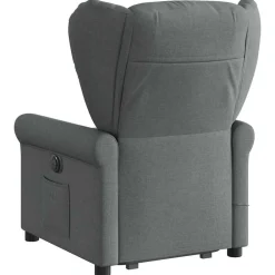 vidaXL Sillón de masaje eléctrico reclinable elevable tela Gris oscuro Sale