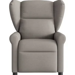 vidaXL Sillas-Sillón de masaje reclinable de tela gris