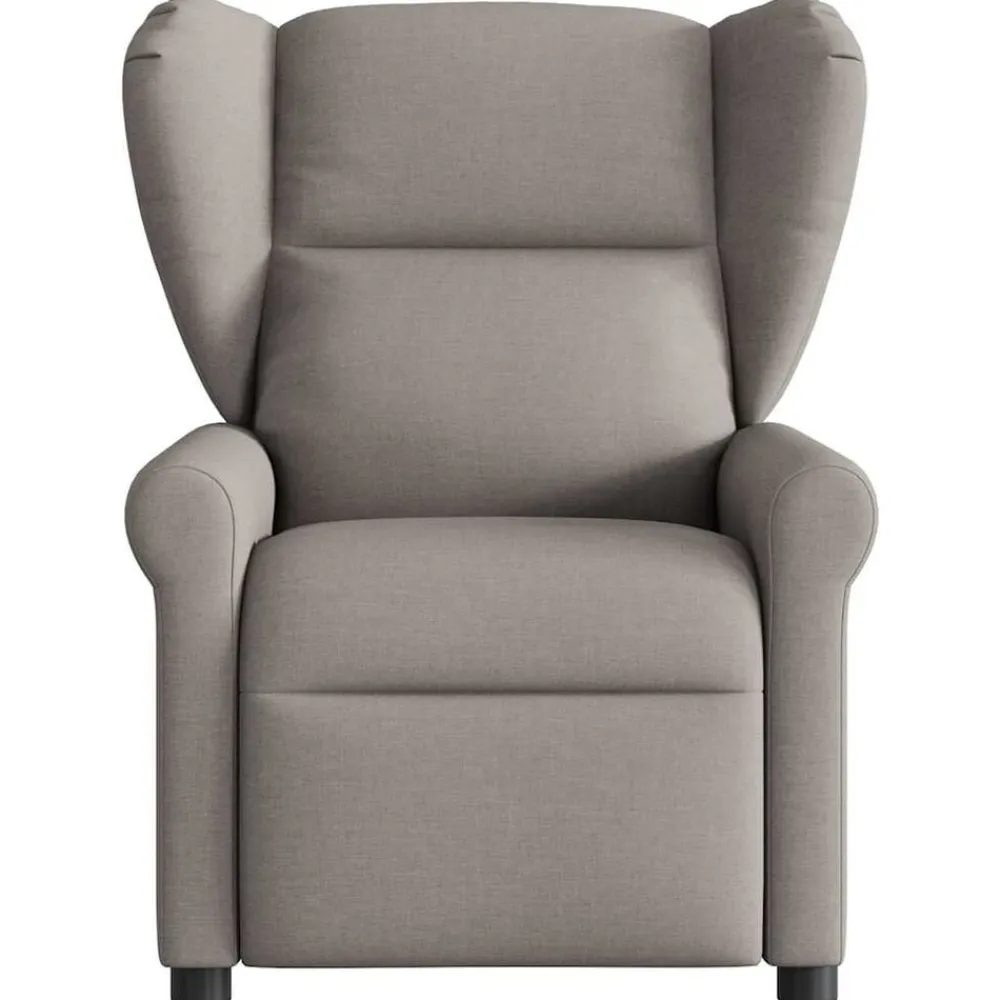 vidaXL Sillas-Sillón de masaje reclinable de tela gris