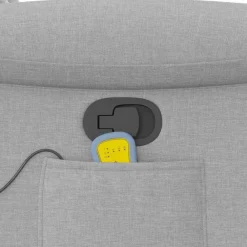 vidaXL Sillón de masaje reclinable de pie de tela Gris nube Outlet