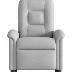 vidaXL Sillón de masaje reclinable de pie de tela Gris nube Outlet