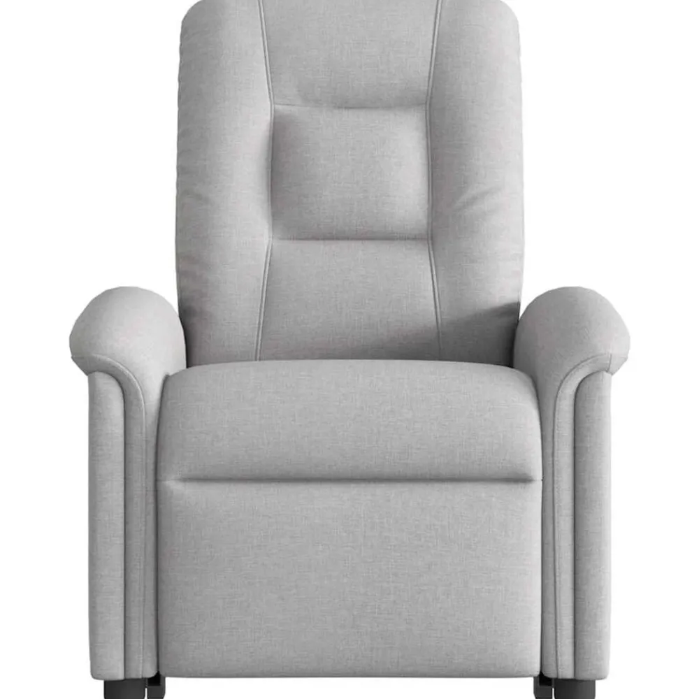 vidaXL Sillón de masaje reclinable de pie de tela Gris nube Outlet